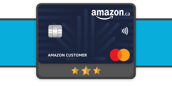 Amazon.ca rewards credit card icon on a blue background