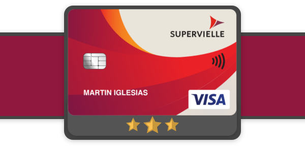 Ícono de la tarjeta Supervielle con fondo rojo