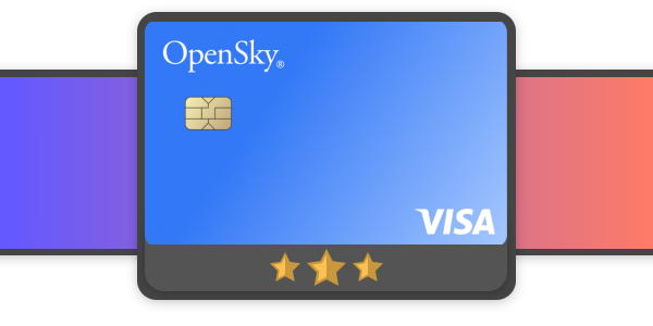 OpenSky Secured Visacard on colorful background