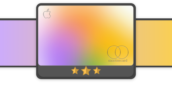 Photo of the Apple Card on a colored background.