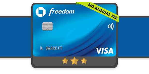 Chase Freedom flex credit card image on a banner