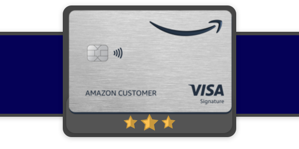 Amazon Secured Visa Credit Card icon on an blue background