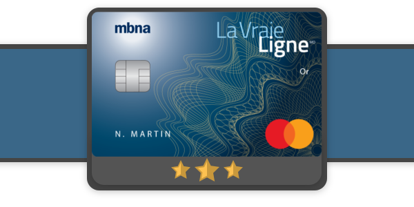 Mastercard La Vraie Ligne MBNA carté