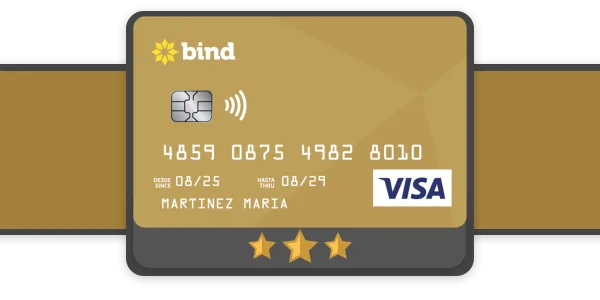 Tarjeta BIND Visa Gold